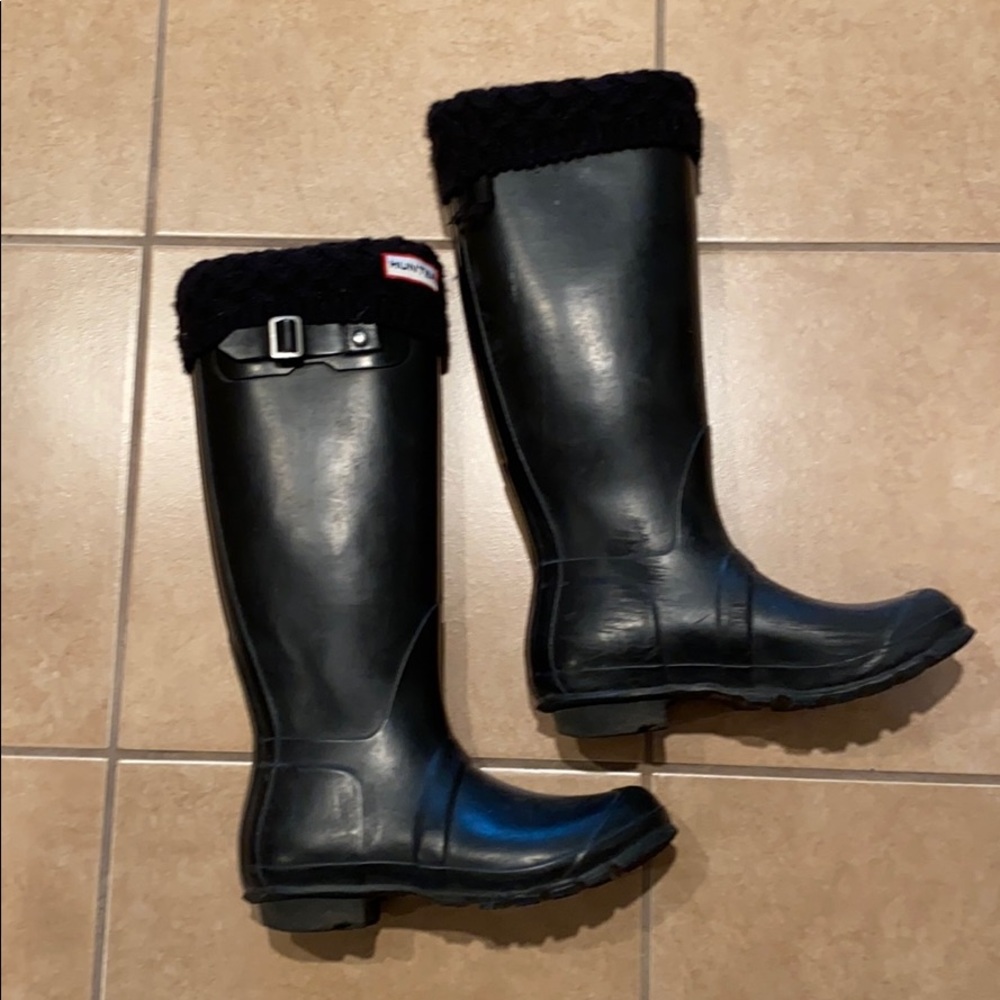 Hunter Rainboots Tall Black Matte